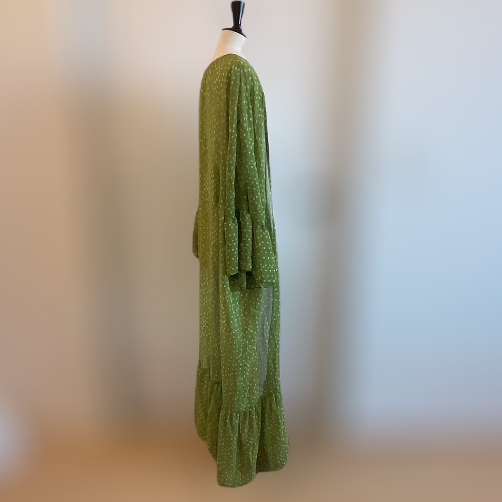NEW Beach Bikini Cover Up - Light Green Patterned - Picture 3 of 10